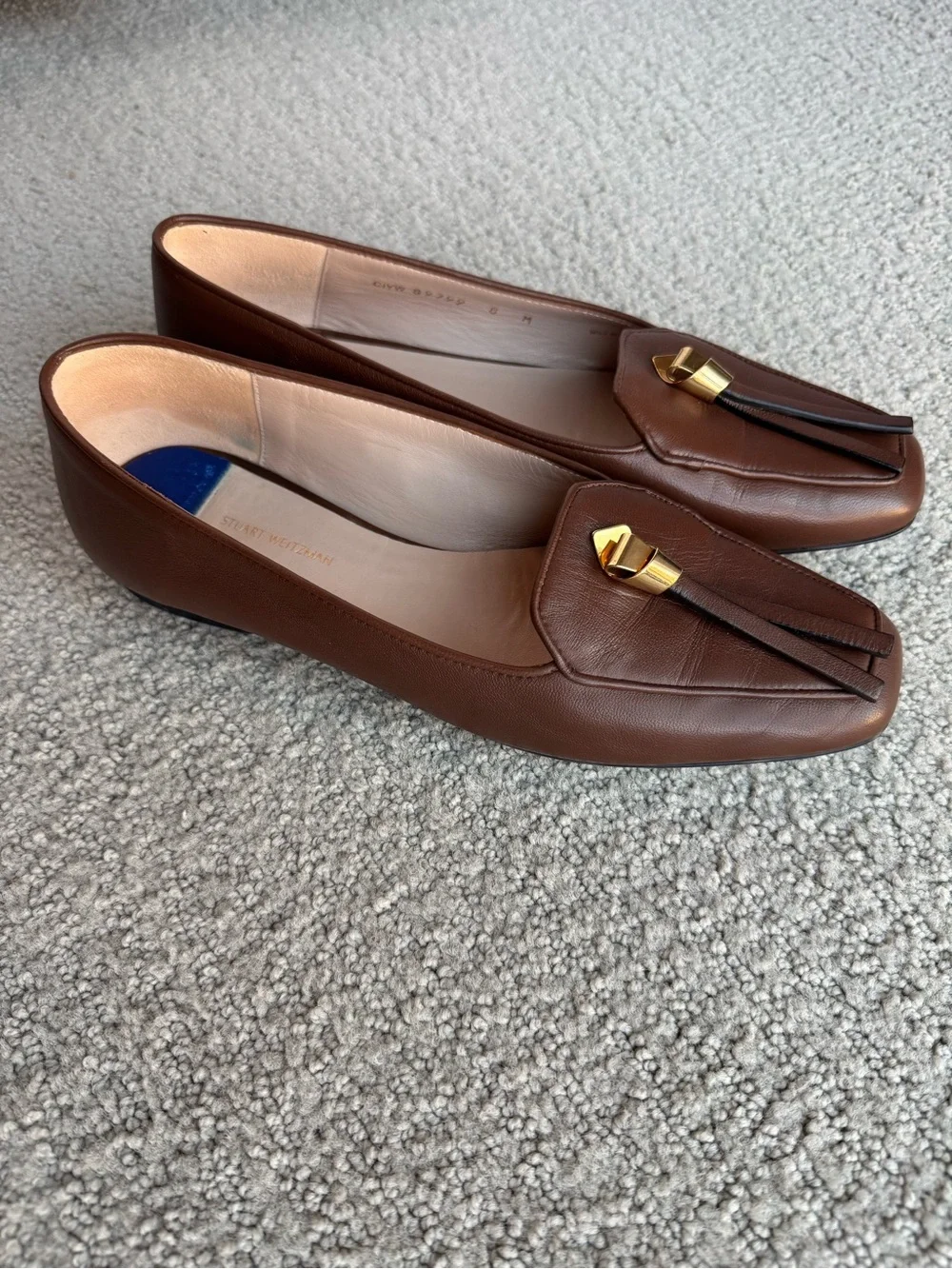 Stuart Weitzman Brown Leather Loafers